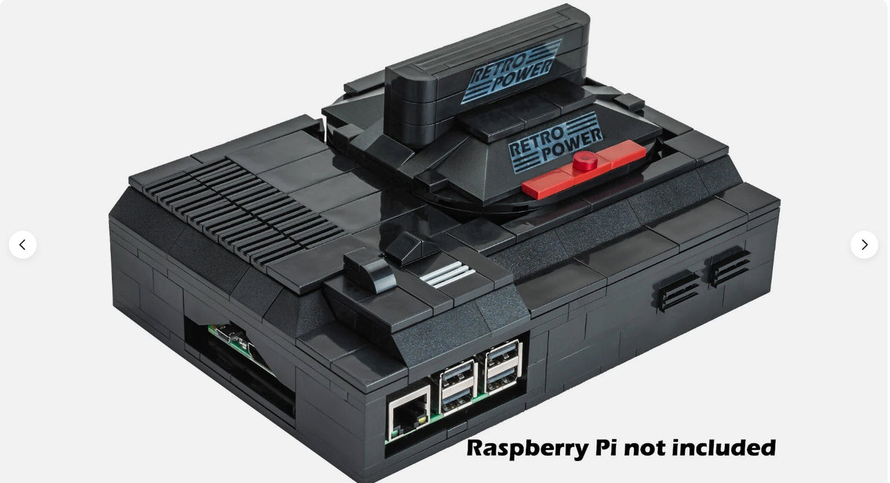 Retro Power Retro Bricks Brick Case for Raspberry Pi 2/4 Sega Genesis style with controllers LEGO