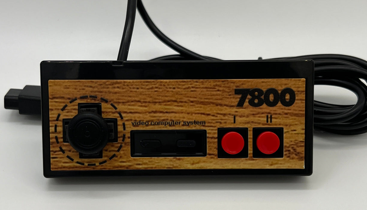 Atari 7800 Controller 2600 2600+ Joystick Control Pad Gamepad - Fake Wood