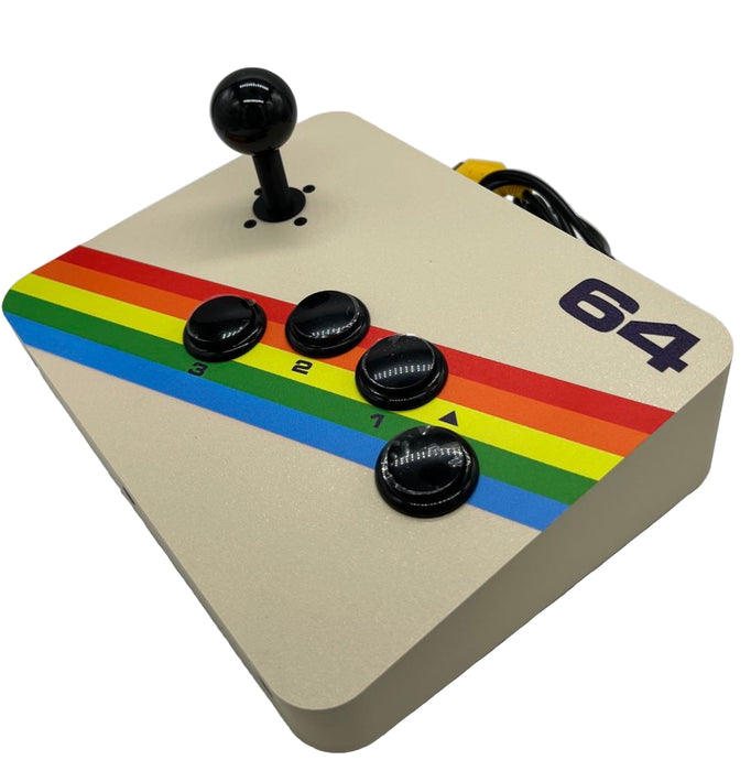 Commodore 64 4 Button Arcade Stick Mega with Genuine Sanwa Stick