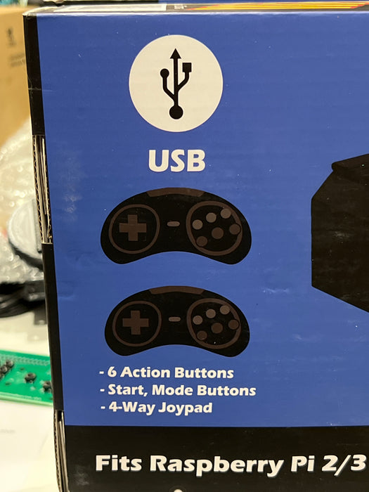 Retro Power Retro Bricks Brick Case for Raspberry Pi 2/4 Sega Genesis style with controllers LEGO