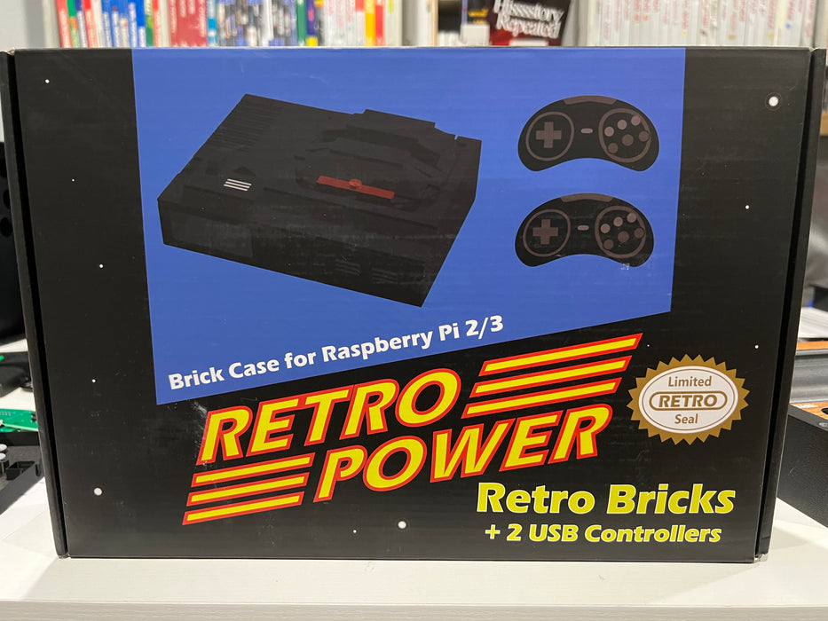 Retro Power Retro Bricks Brick Case for Raspberry Pi 2/4 Sega Genesis style with controllers LEGO