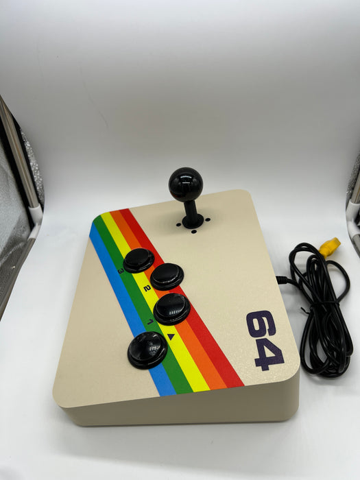 Commodore 64 4 Button Arcade Stick Mega with Genuine Sanwa Stick