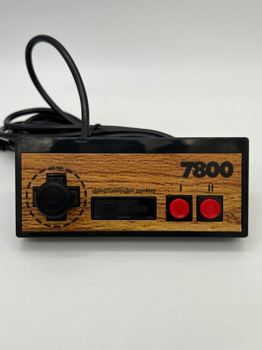 Atari 7800 Controller 2600 2600+ Joystick Control Pad Gamepad - Fake Wood