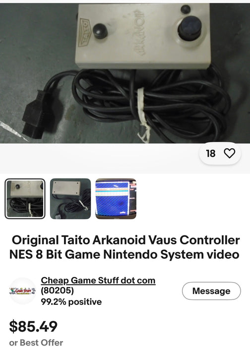 RetroGameBoyz NESVAUS Arkanoid Paddle Controller for NES  Nintendo Entertainment System