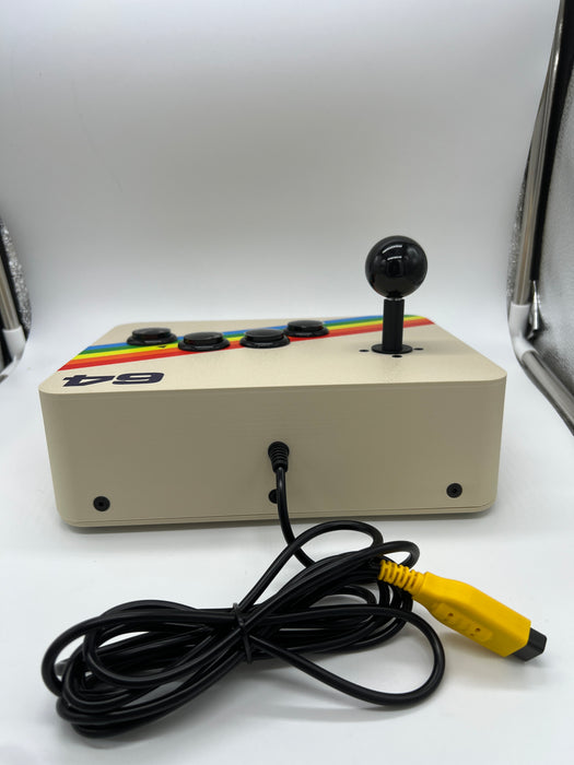 Commodore 64 4 Button Arcade Stick Mega with Genuine Sanwa Stick