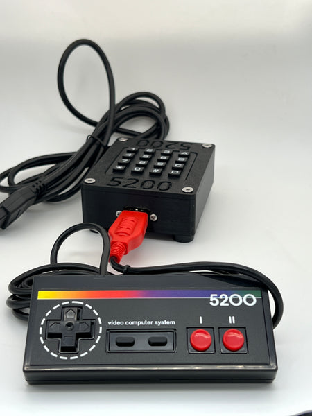 Atari 5200 Themed Decal Controller and Atari 5200 DB9 to DB15 Module Combo