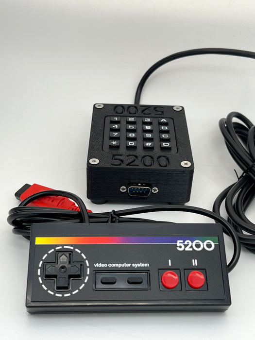 Atari 5200 Themed Decal Controller and Atari 5200 DB9 to DB15 Module Combo