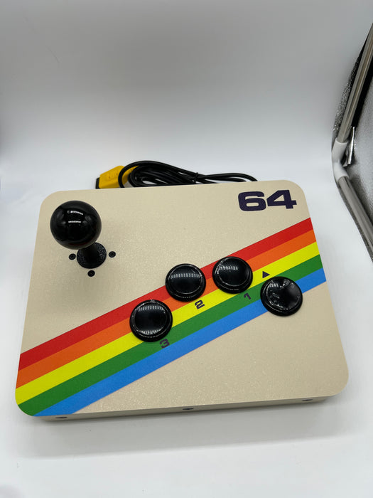 Commodore 64 4 Button Arcade Stick Mega with Genuine Sanwa Stick