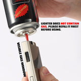 Refillable Butane Dual Torch Lighter Keychain