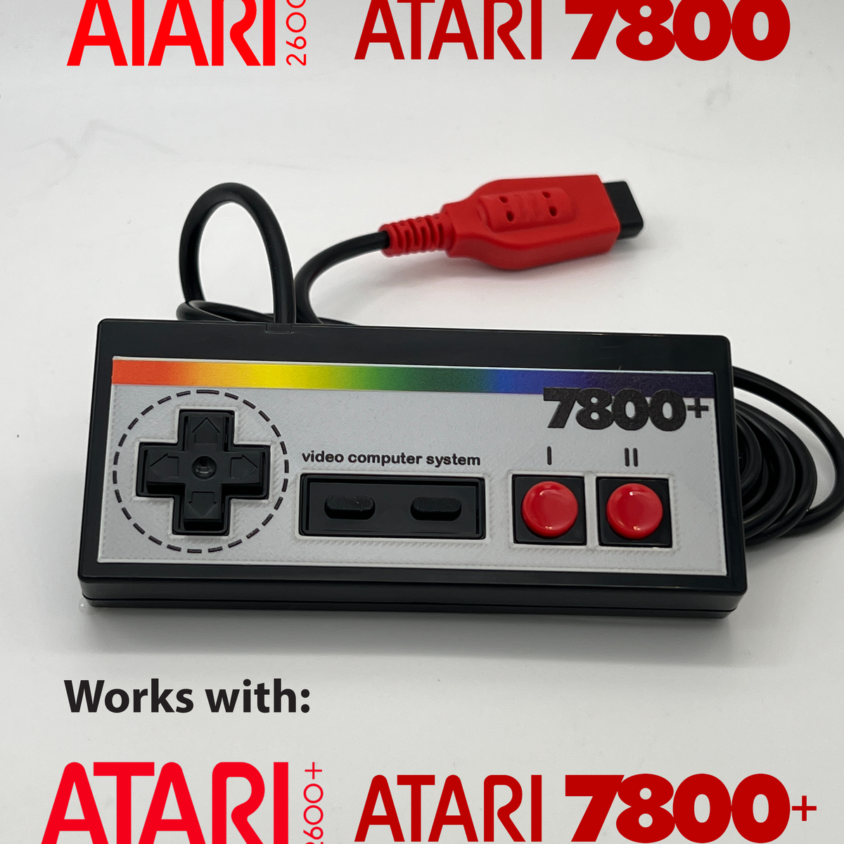 Atari 7800+ 2600+ Controller Joystick Control Pad Gamepad