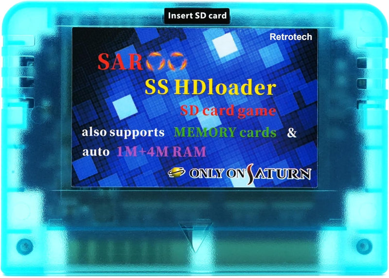 Retrotech Only On Saturn Saroo HD Loader - 520 Transparent Blue