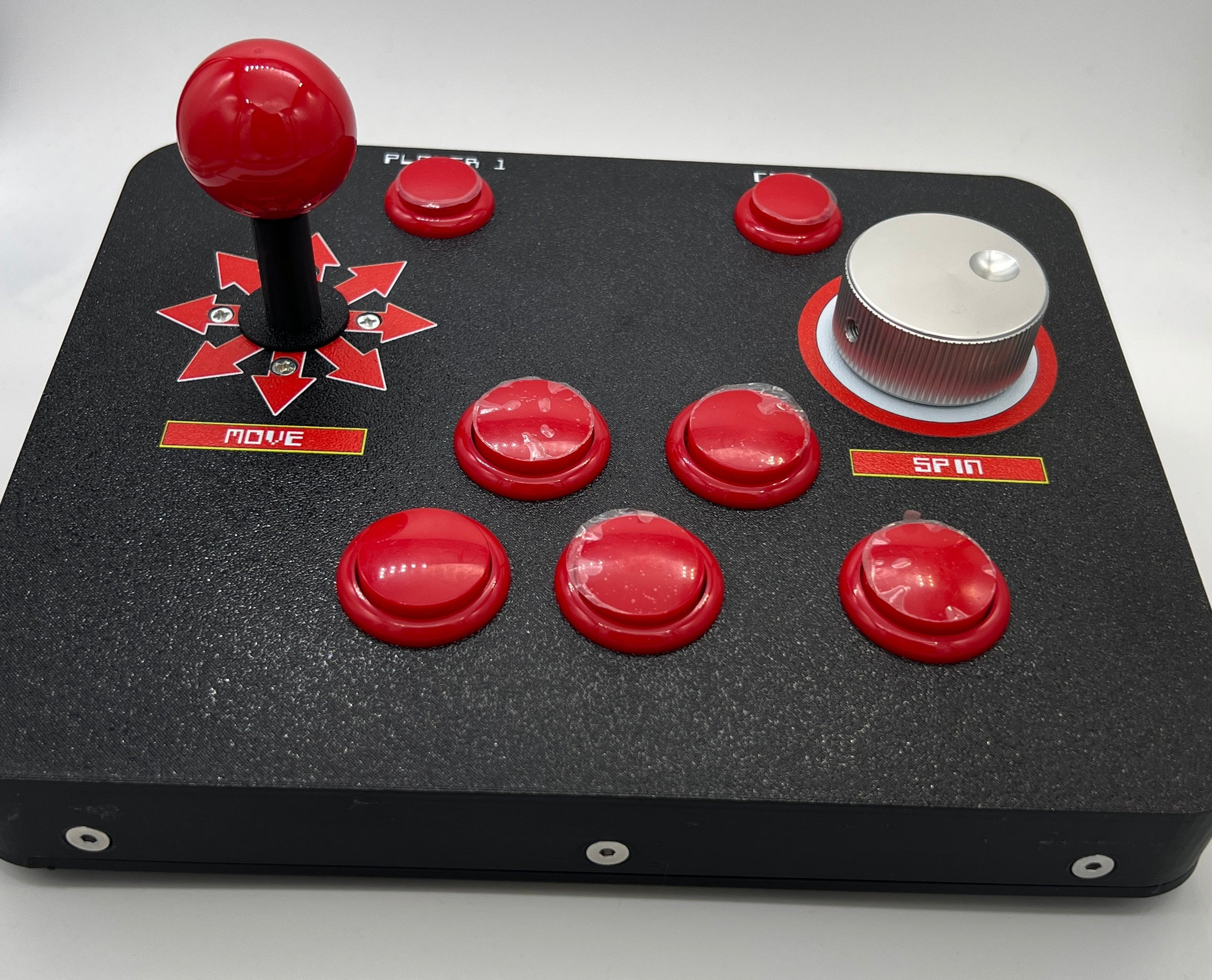 RetroGameBoyz USB Arcade Stick Spinner Combo with integrated GRS Spinn ...