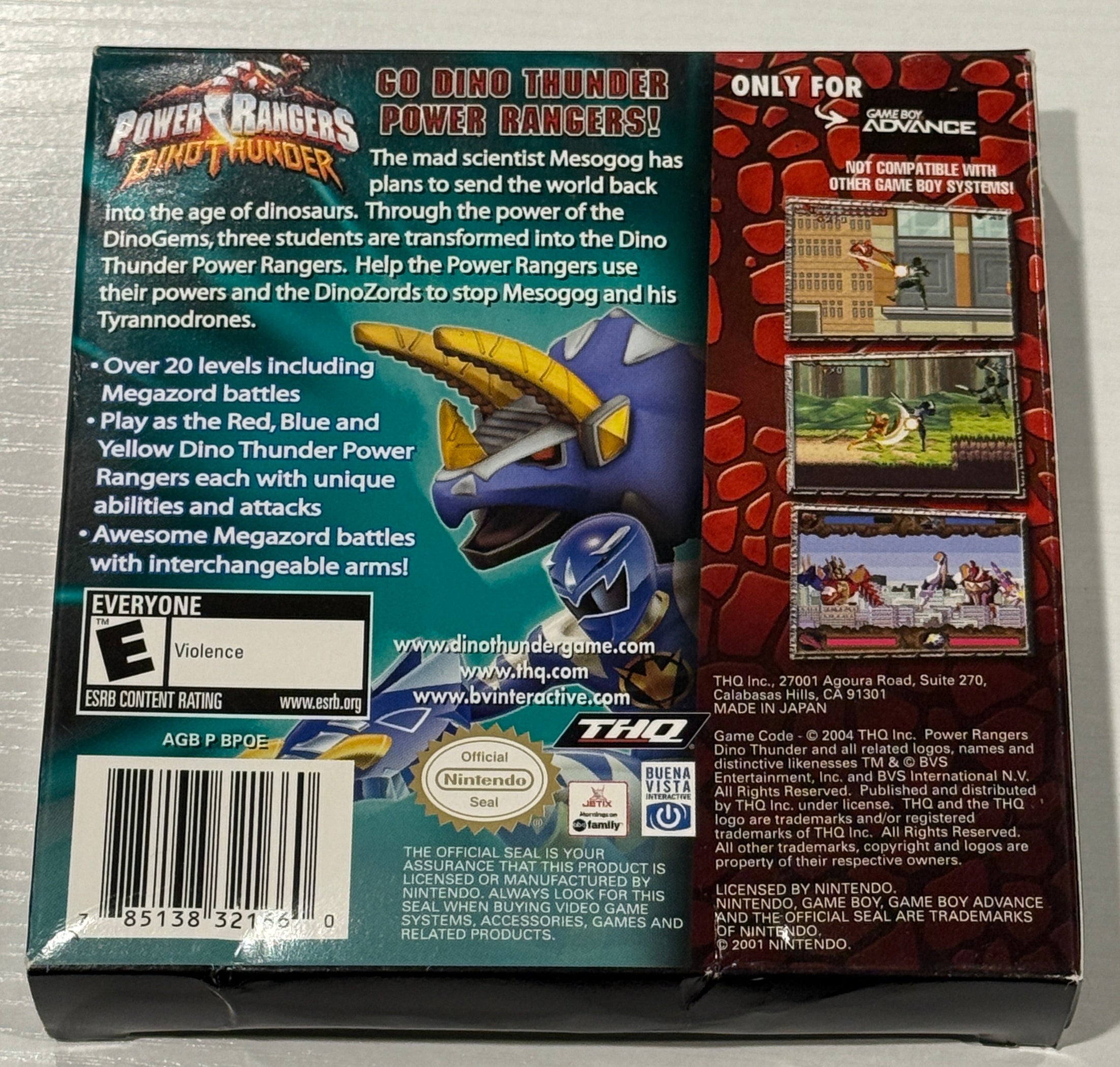 Power Rangers: Dino Thunder Game (Nintendo Game Boy Advance, GBA ...