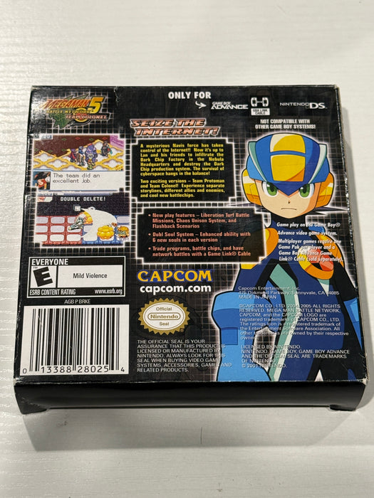Mega Man Battle Network 5: Team Colonel (Game Boy Advance,GBA) WITH Battle Chip