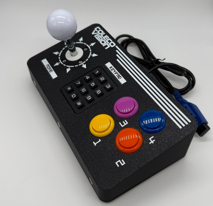 RetroGameBoyz Colecovision Arcade Stick 4 Button Super Action Colors Sanwa Buttons