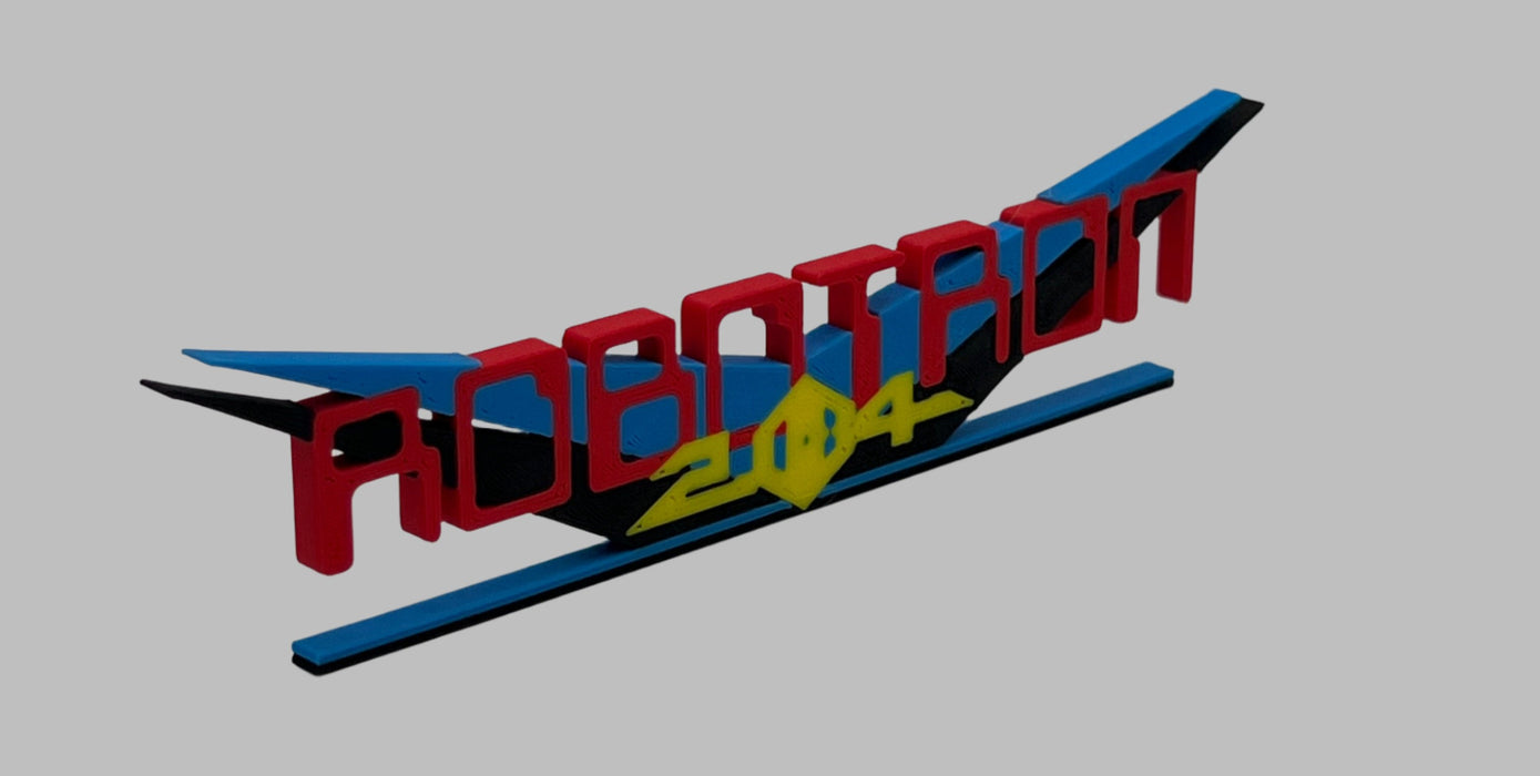 Robotron Shelf Sign Decoration Logo