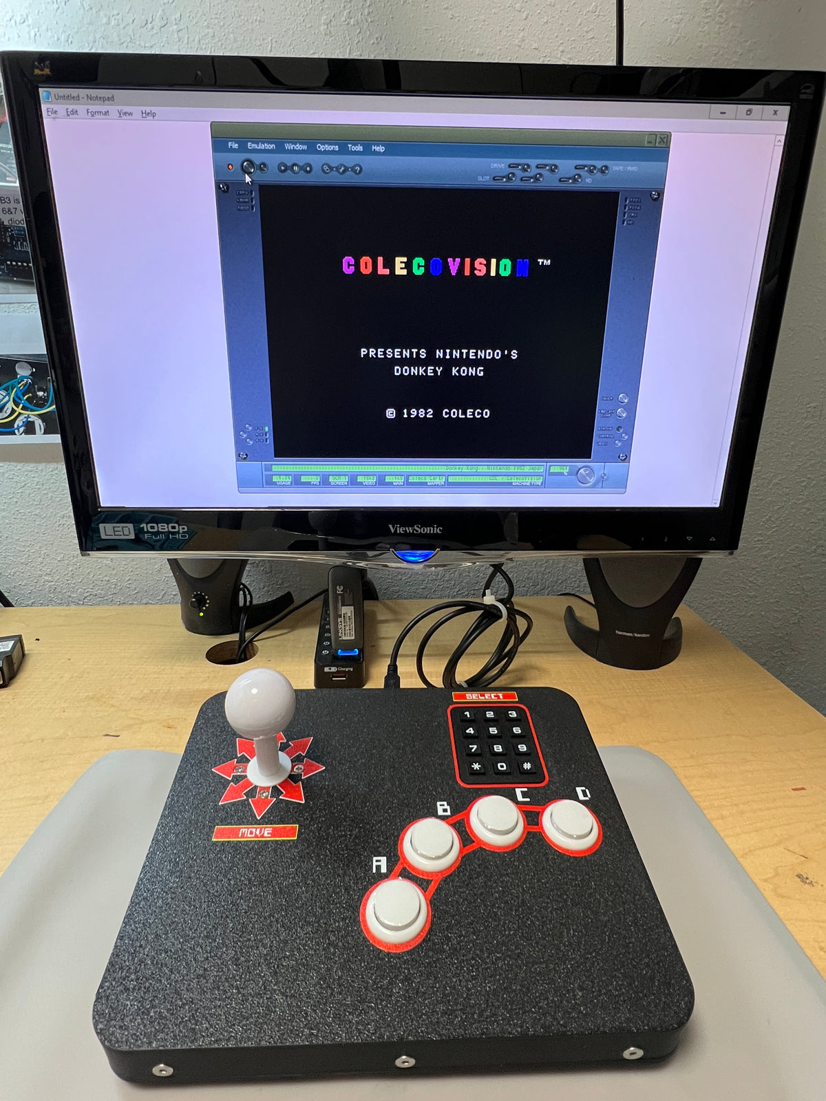 RetroGameBoyz USB Arcade Single Stick Mega 8 button with Keypad ...