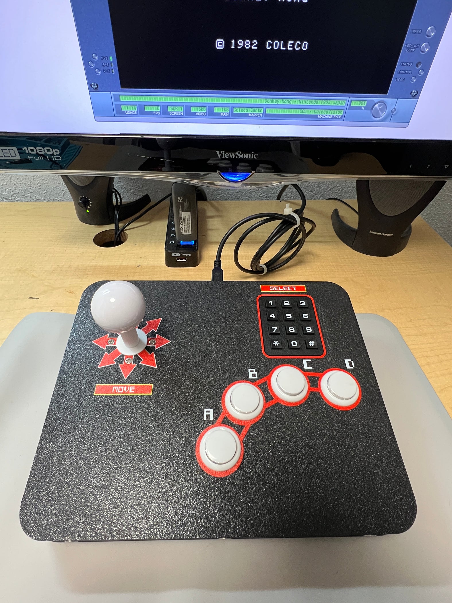 RetroGameBoyz USB Arcade Single Stick Mega 8 button with Keypad ...