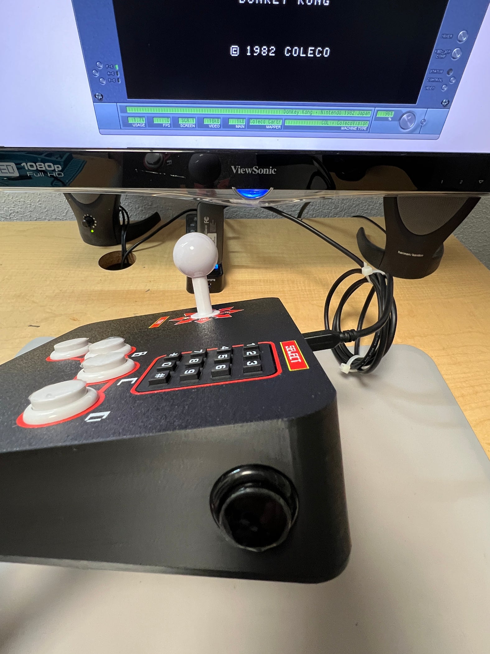 RetroGameBoyz USB Arcade Single Stick Mega 8 button with Keypad ...