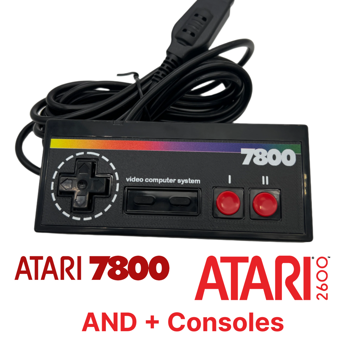 Atari Controllers Atari 2600+ 7800 Controller 2600 Joystick Control Pad Gamepad Rainbow ...