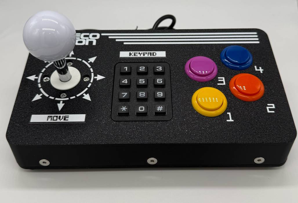 RetroGameBoyz Colecovision Arcade Stick 4 Button Super Action Colors Sanwa Buttons